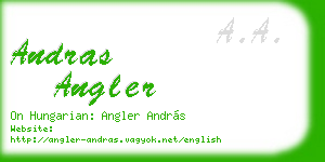 andras angler business card