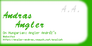 andras angler business card